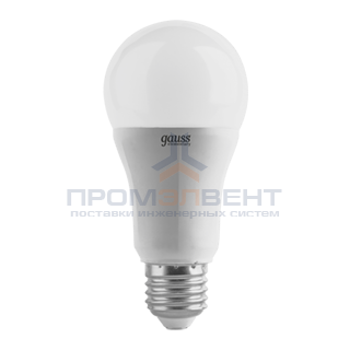Лампа Gauss A60 12W 1200lm 4100K E27 LED 1/10/50