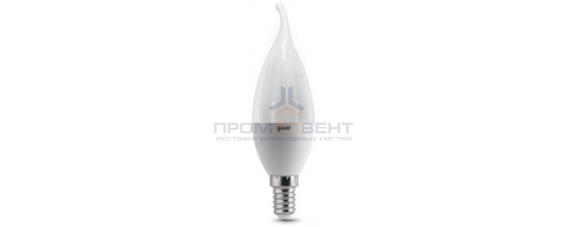 Лампа Gauss Свеча на ветру 6.5W 550lm 4100K E14 LED 1/10/50