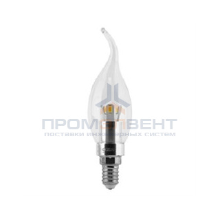 Лампа Gauss LED Candle Tailed Crystal clear 3W E27 4100K 1/10/100