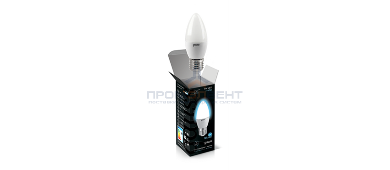 Лампа Gauss LED Candle 4W E14 4100K 1/10/50
