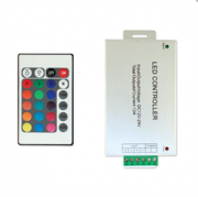 Контроллер для светодиодной ленты RGB 144W 12А  пульт упр. цв.  24 кнопки