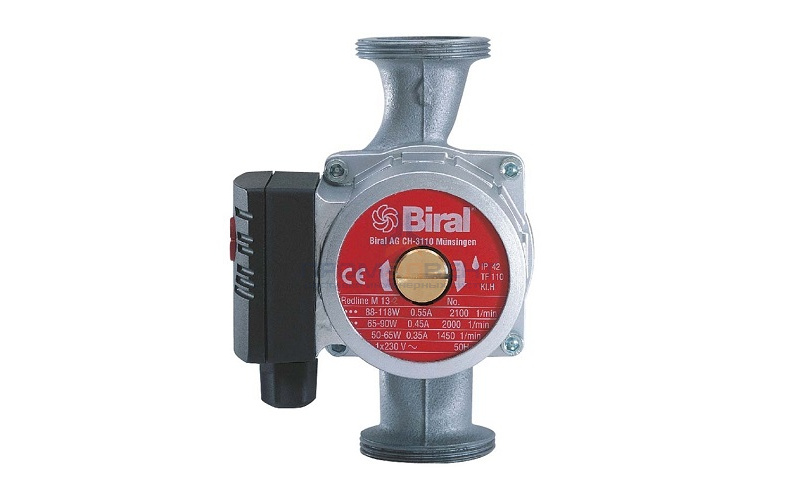 Насос циркуляционный Biral MX 13-1 180 (1x230В, Qmax 4.9 м³/ч, Hmax 5.2 м, с гайками 1