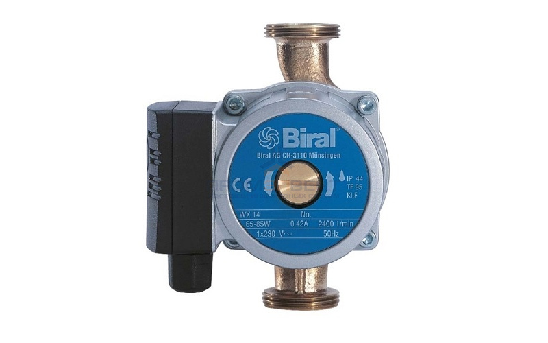 Насос циркуляционный Biral WX 10/120 (для ГВС, 1x230 В, Qmax 2 м³/ч, Hmax 0,8 м, 2600 об/мин)