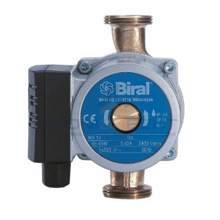 Насос циркуляционный Biral WX 10/120 (для ГВС, 1x230 В, Qmax 2 м³/ч, Hmax 0,8 м, 2600 об/мин)