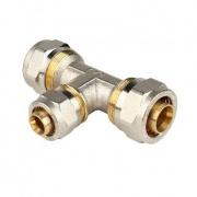 Тройник переходной STOUT - 16 x 20 x 16 (винтовой, для металлопластиковых труб)