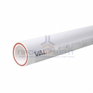 Труба полипропиленовая армированная стекловолокном VALTEC PP-FIBER - 110x15.1 (PN20, штанга 4 м.)
