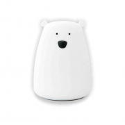 12-26 Ночник светодиодный силиконовый, размер:8.8x8.8x10.3см, питание 3*ААА, белый