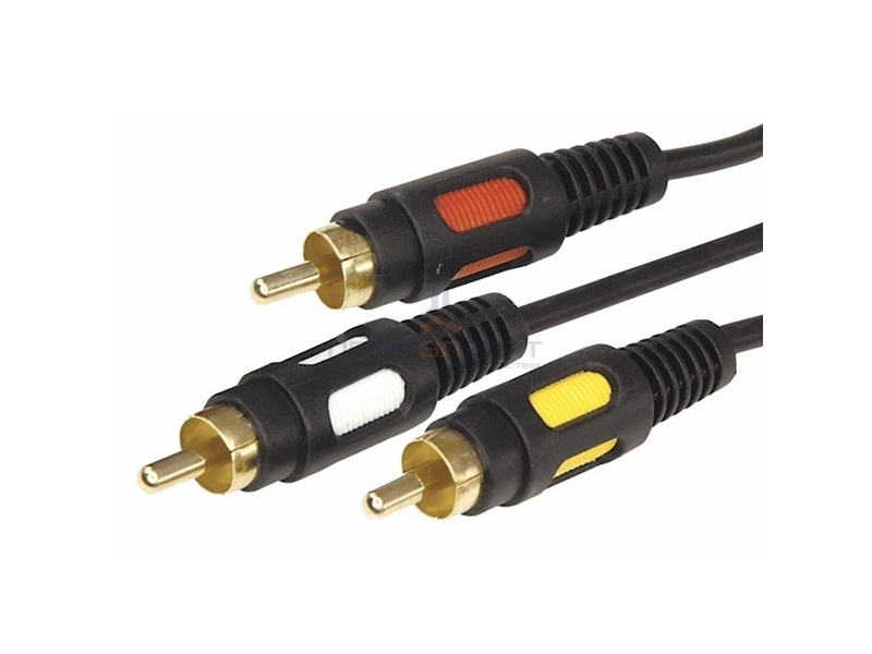 Шнур 3RCA Plug-3RCA Plug 1.5М GOLD