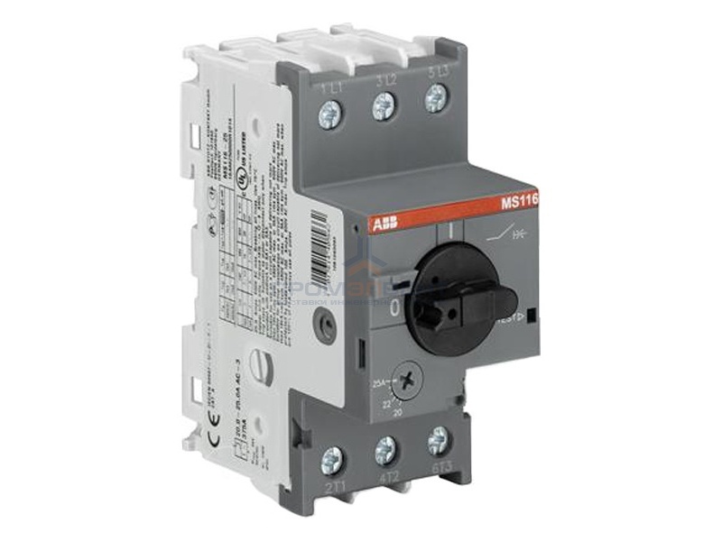 Автомат ABB MS116-32 10кА с регулируемой тепловой защитой 25A - 32А