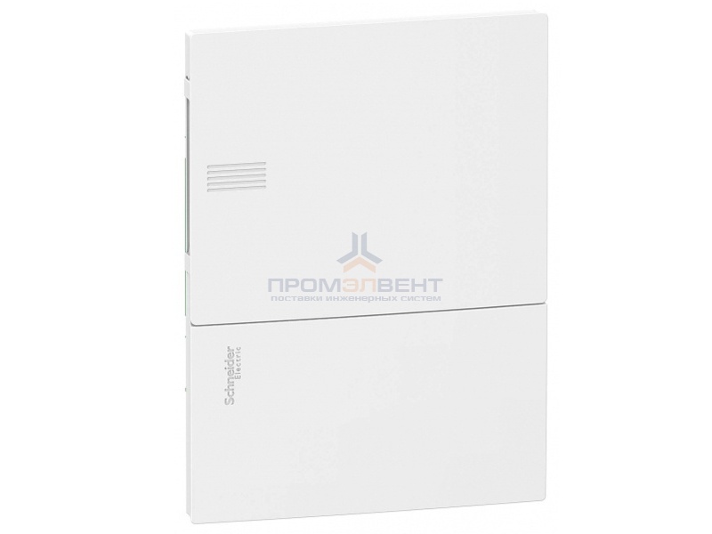 Бокс встраиваемый Schneider Electric Mini Pragma 6 модулей с белой дверью с клемниками N+PE