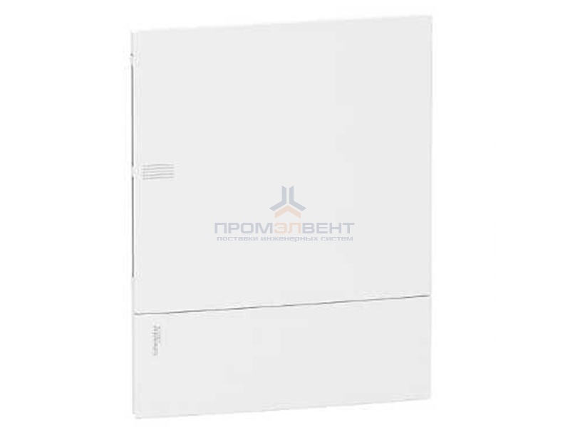Бокс встраиваемый Schneider Electric Mini Pragma 24 модуля с белой дверью с клемниками N+PE
