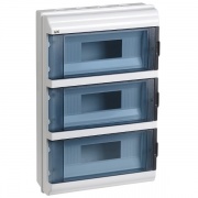 Бокс влагозащищенный КМПн-36 IP55 на 36 модулей навесной пластиковый с прозрачной дверкой ИЭК