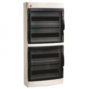 Щиток настенный DKC (4х18) на 72 модуля IP65 серый с прозрачной дверцей