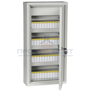 Щит металлический ЩРн-48з-1 36 УХЛ3 IP31 на 48 модулей навесной 620х310х120 серый ИЭК